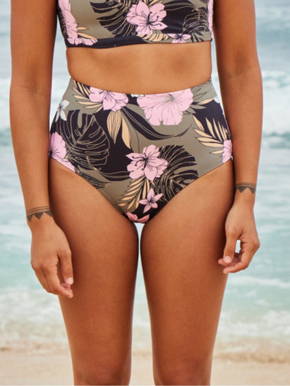ROXY Pro The Up Surge High Waisted Bikini Swim Bottom